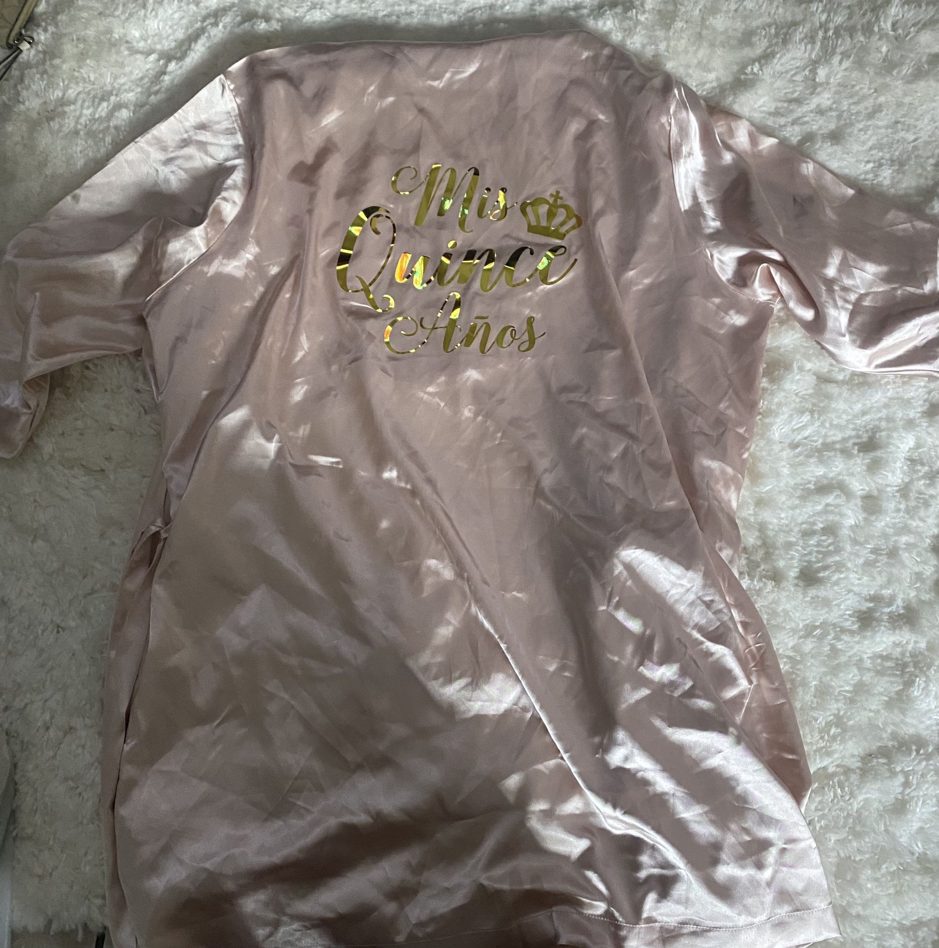 Rose Gold quince robe
