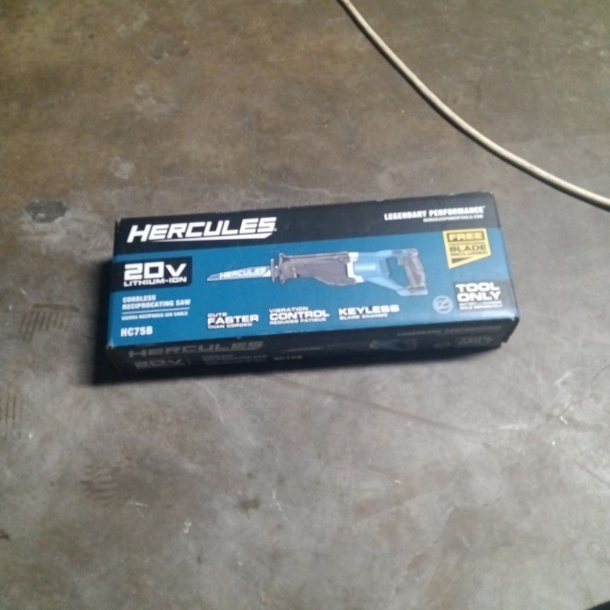 Hercules 20v Lithium-ion Cordless Reciprocating Saw for Sale in Rio Linda,  CA OfferUp