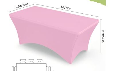 2 pink fitted tablecloth