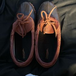 brown leather duck shoes, kenetrek