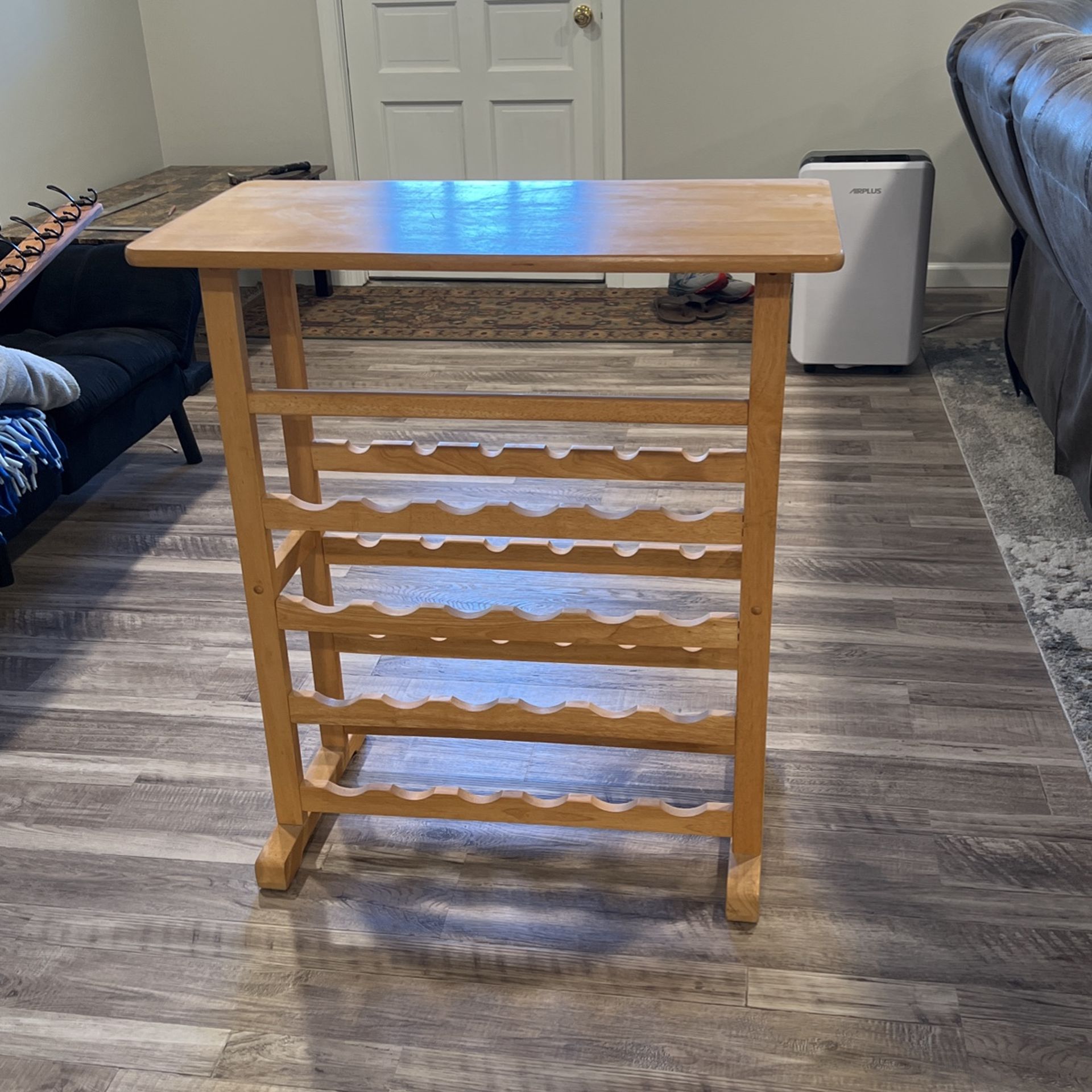 Wood Wine Rack Table