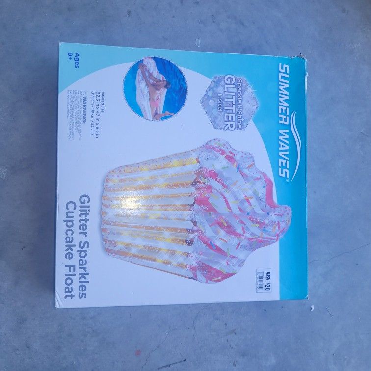 Giant Glitter Sparkle Cupcake Float