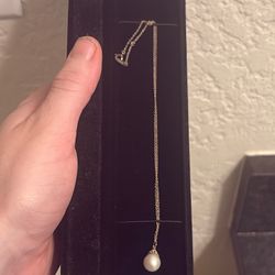 *INCREDIDBLY RARE* Antique FULL NECKLACE AMD PEARL PENDANT TIFFANY & Co PIECE!