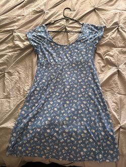Blue Floral Mini Dress
