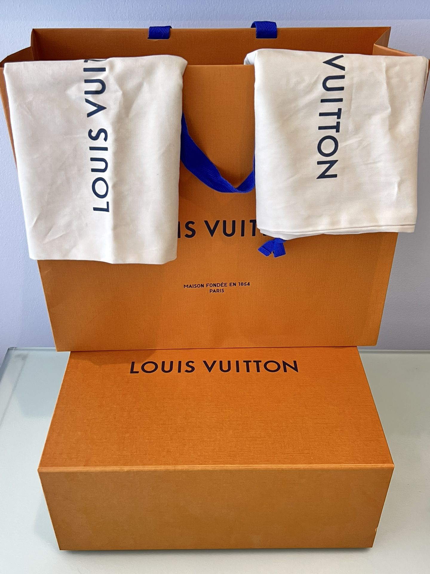 LOUIS VUITTON X Virgil Abloh 2054 Capsule MILENIUM Blue/Red Sneakers 9 w/box