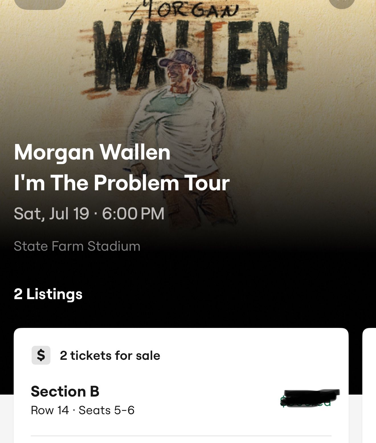 Morgan Wallen Concert Tickets Phoenix July 18-19 Floor Seats, ASKING WHAT I PAID