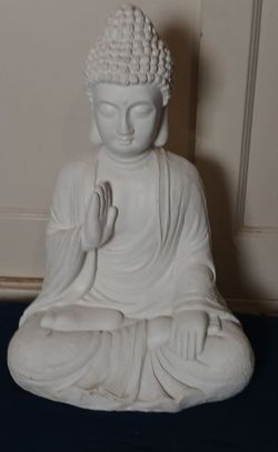 White Seated Buddha Statue
