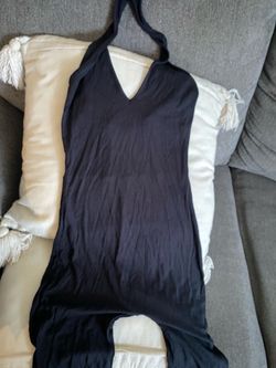 Black Halter Neck Maxi Dress