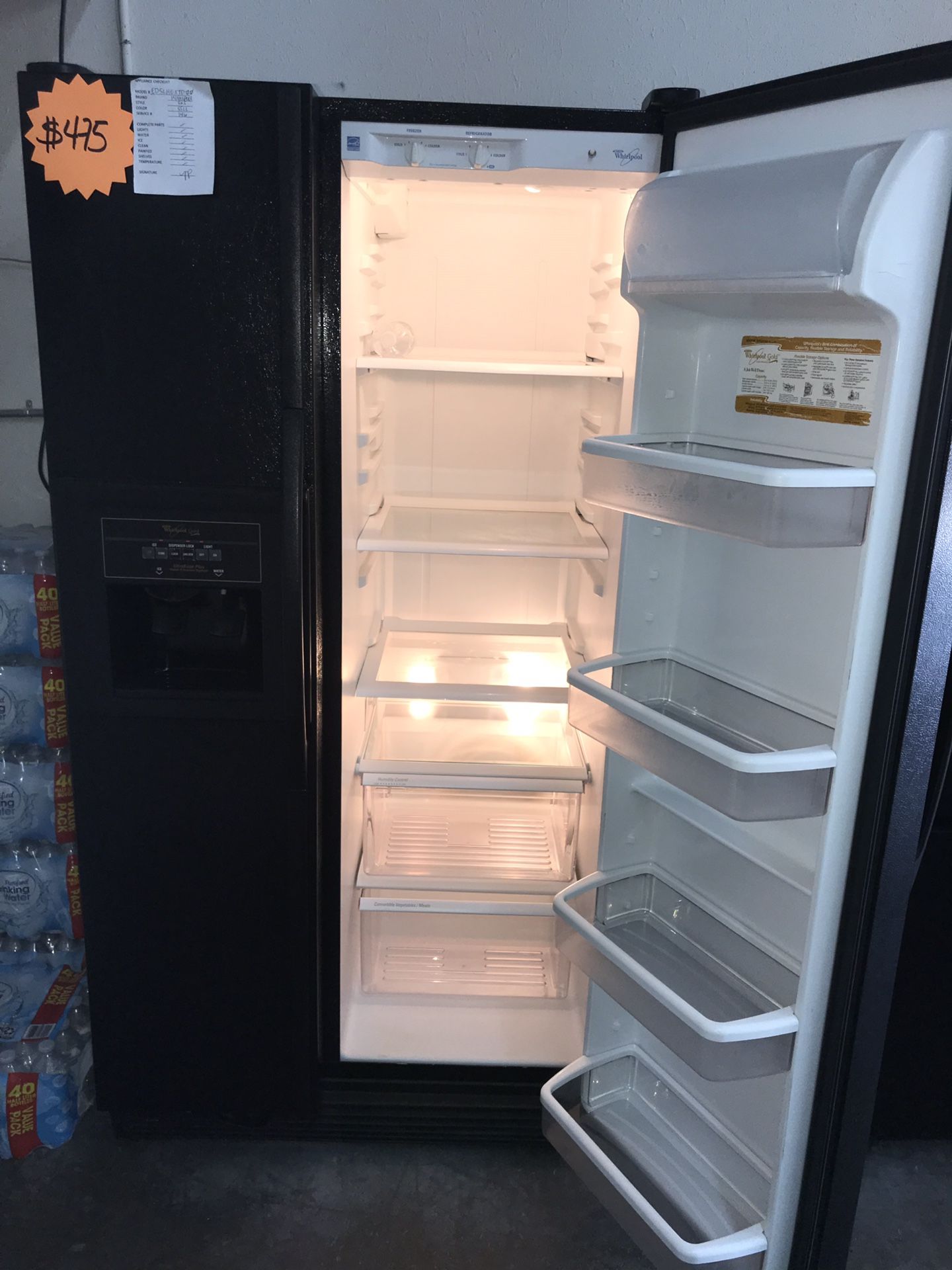 Black Whirlpool Refrigerator Side By Side