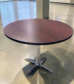 36" Round Table with Chrome Base – Open Box – $250