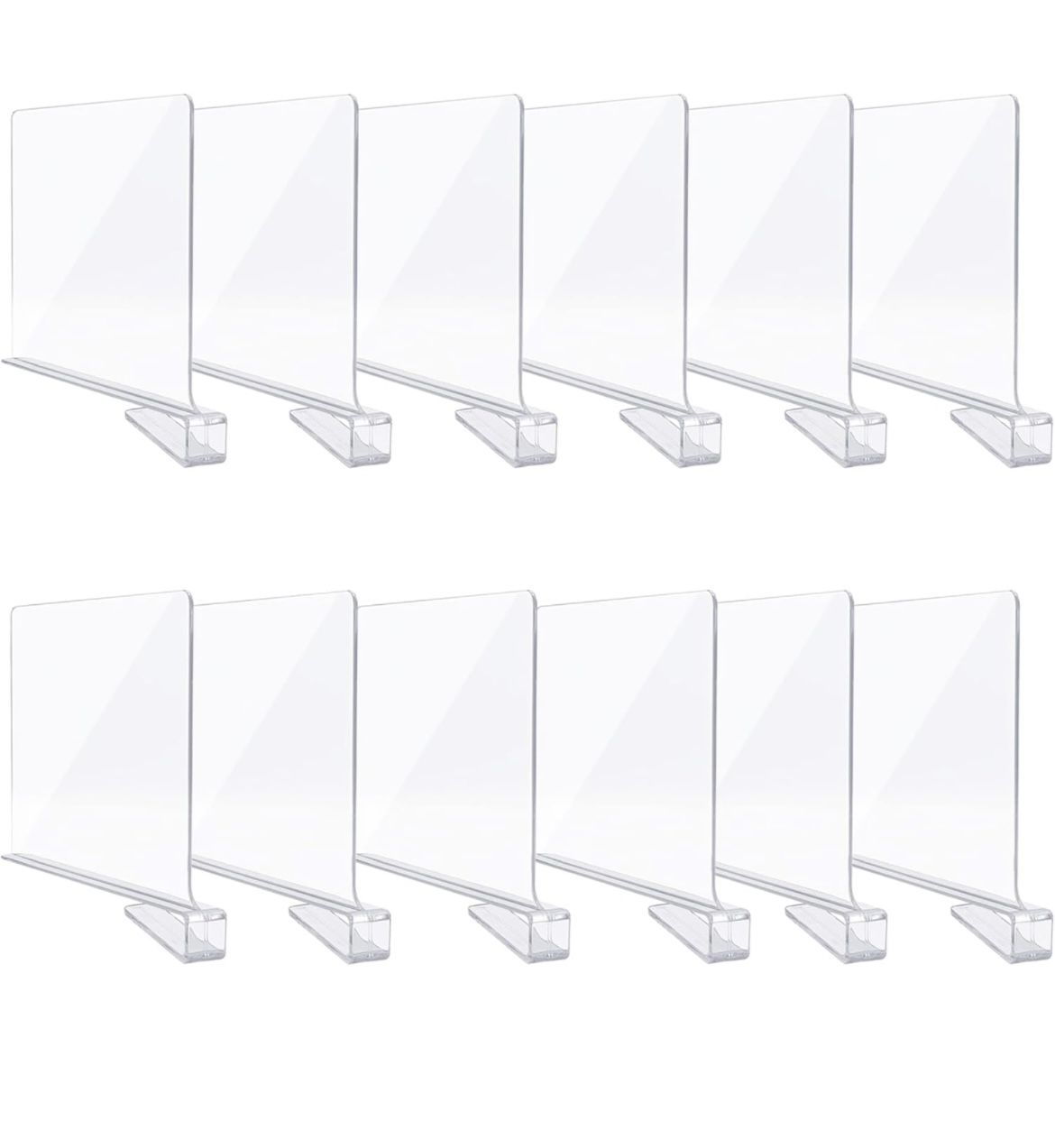 ZORCOR • Clear Acrylic Shelf Dividers, Closet Shelf Divider and Closet Separator for Organization in Bedroom, Kitchen and Office Plas🆕✅New In The Box