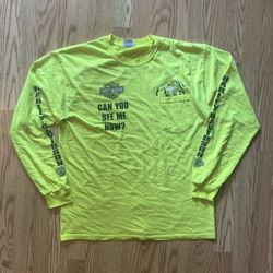 Vintage Mens Large Harley Davidson Pocket Long Sleeve T Shirt