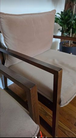 Threshold  Wood Frame Accent Chair with Cushions