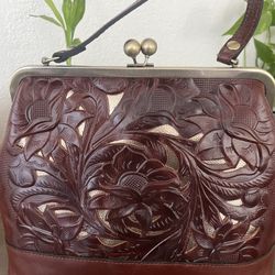 Patricia Nash, Dark Brown, Leather 