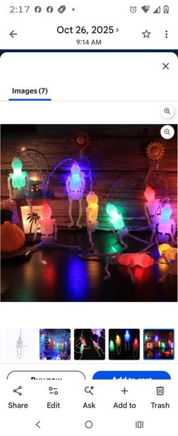 Halloween Skeleton String Lights