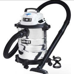HART 6 Gallon 5 Peak HP Stainless Steel Wet/Dry Vacuum