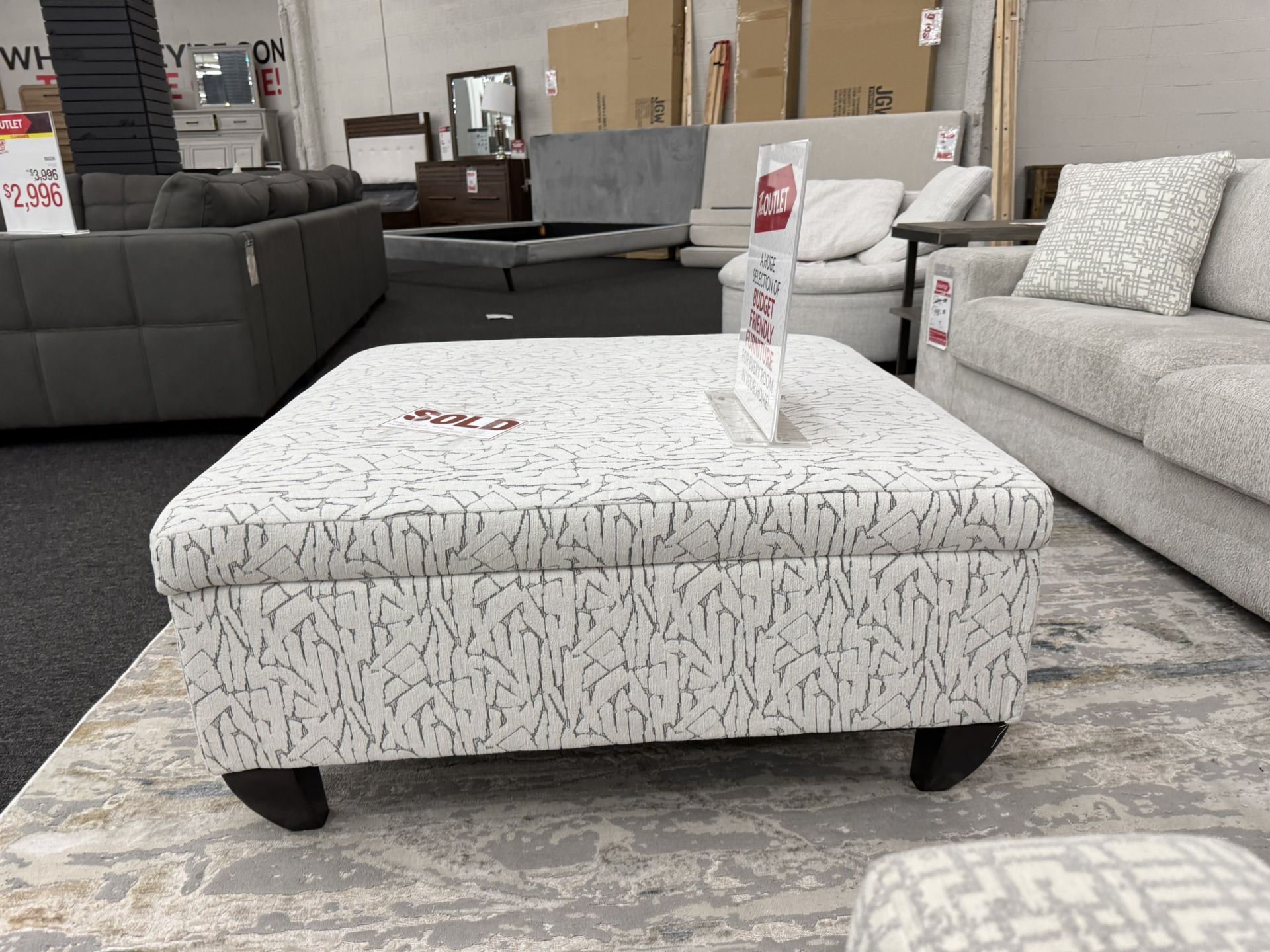 Storage Ottoman – Modern Pattern