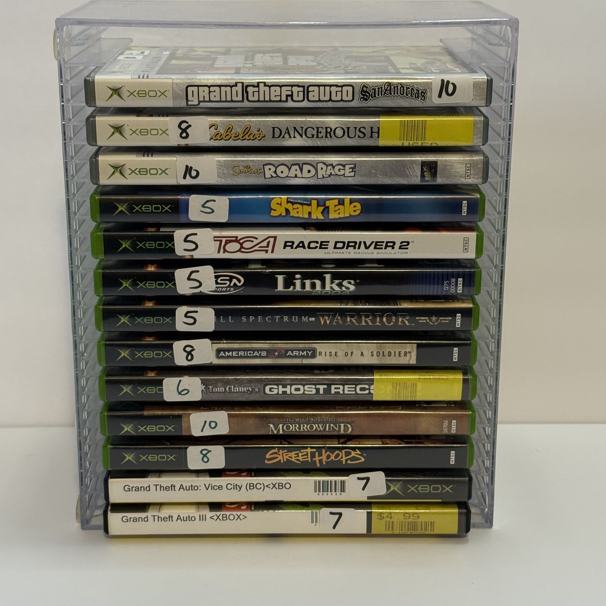 Original Xbox Video Games Simpsons, Elder Scrolls, Grand Theft