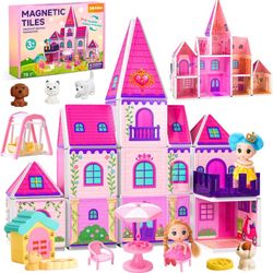 70PCS Magnetic Tiles Doll House