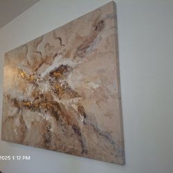 Abstract Art with Gold Foil