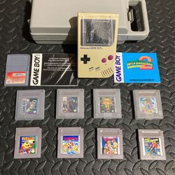 Nintendo Gameboy (Upgraded w/ New LCD screen, Recapped,  Temper Glass) Bundle