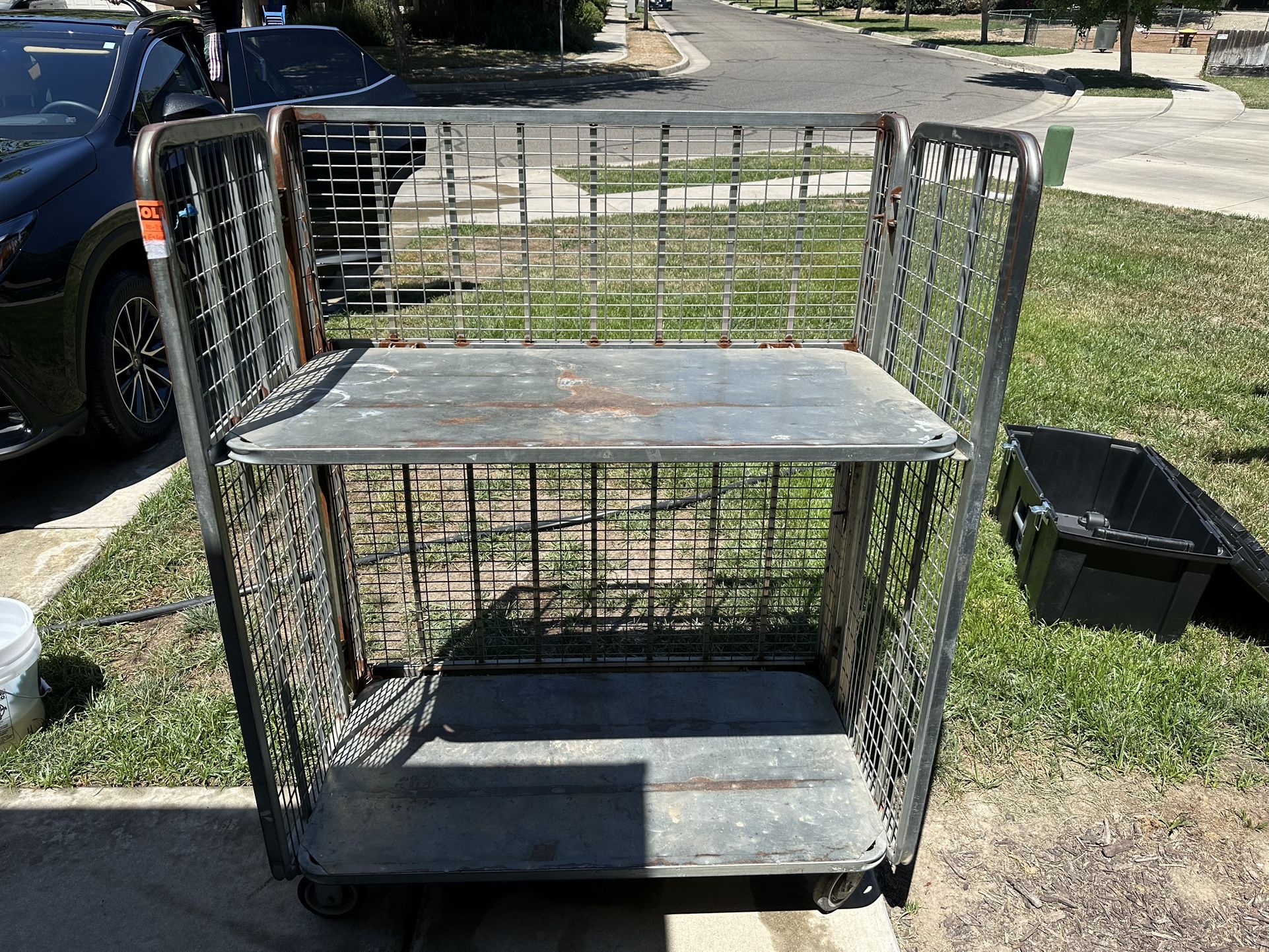 Industrial Trolley Cart Shelves, Heavy Duty Storage Organization