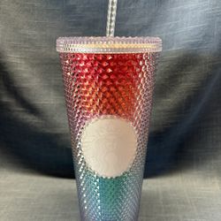 Starbuck’s Rainbow Studded (24 Oz.) Iridescent Tumbler - Brand New! 