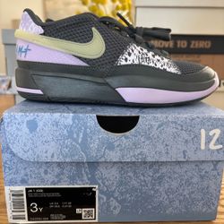 Nike Ja 1 GS Iron Grey Lilac Bloom Size 3Y