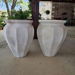 Rustic White Clay Pots . (Planters) Plants, Pottery, Talavera $80 cada una.