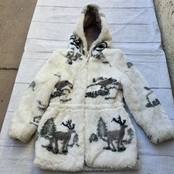 Winter Fox Faux Fur Jacket Youth Size 8? 
