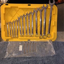 BRAND NEW !! GEARWRENCH 19 PIECE SAE LONG PATTEN 12 POINT COMBINATION WRENCH SET ! .. NEW 