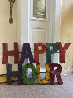 Steel retro outdoor drink signs