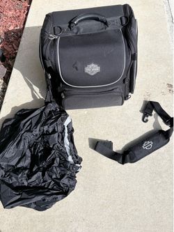 Harley Davidson luggage w/ strap & rain cover