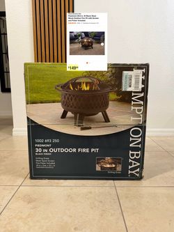 Hampton Bay 30 Inch Outdoor Fire Pit “Piedmont”