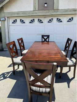 Rustic Dining Table With 6 Chairs