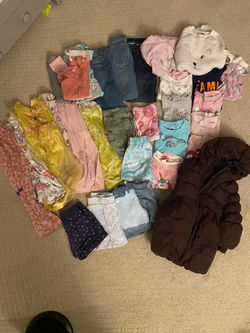 Girls 4-6 Size Clothing Lot 40 Pieces Mixed W/ Puffer Jacket