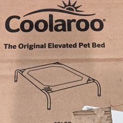 The Original Coolaroo Elevated Pet Dog Bed for Indoors & Outdoors, Medium, Aquatic Blue