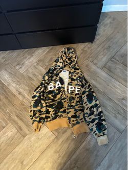Camo Rhinestone Full Zip Bape Hooie