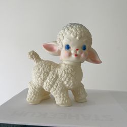 Vintage Lamb Squeaky Toy (1955 Sun Rubber) 