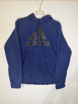 Adidas Logo Pullover Hoodie Blue