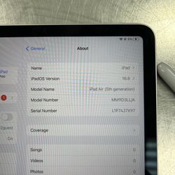 iPad Air 5th Gen 64gb WiFi 114268