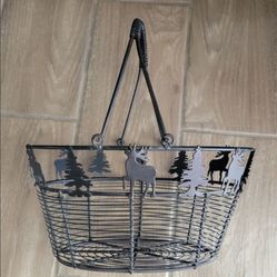 Deer wire basket color black. Bonanza & Nellis.