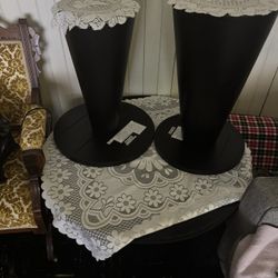 Black Rolling End Tables 