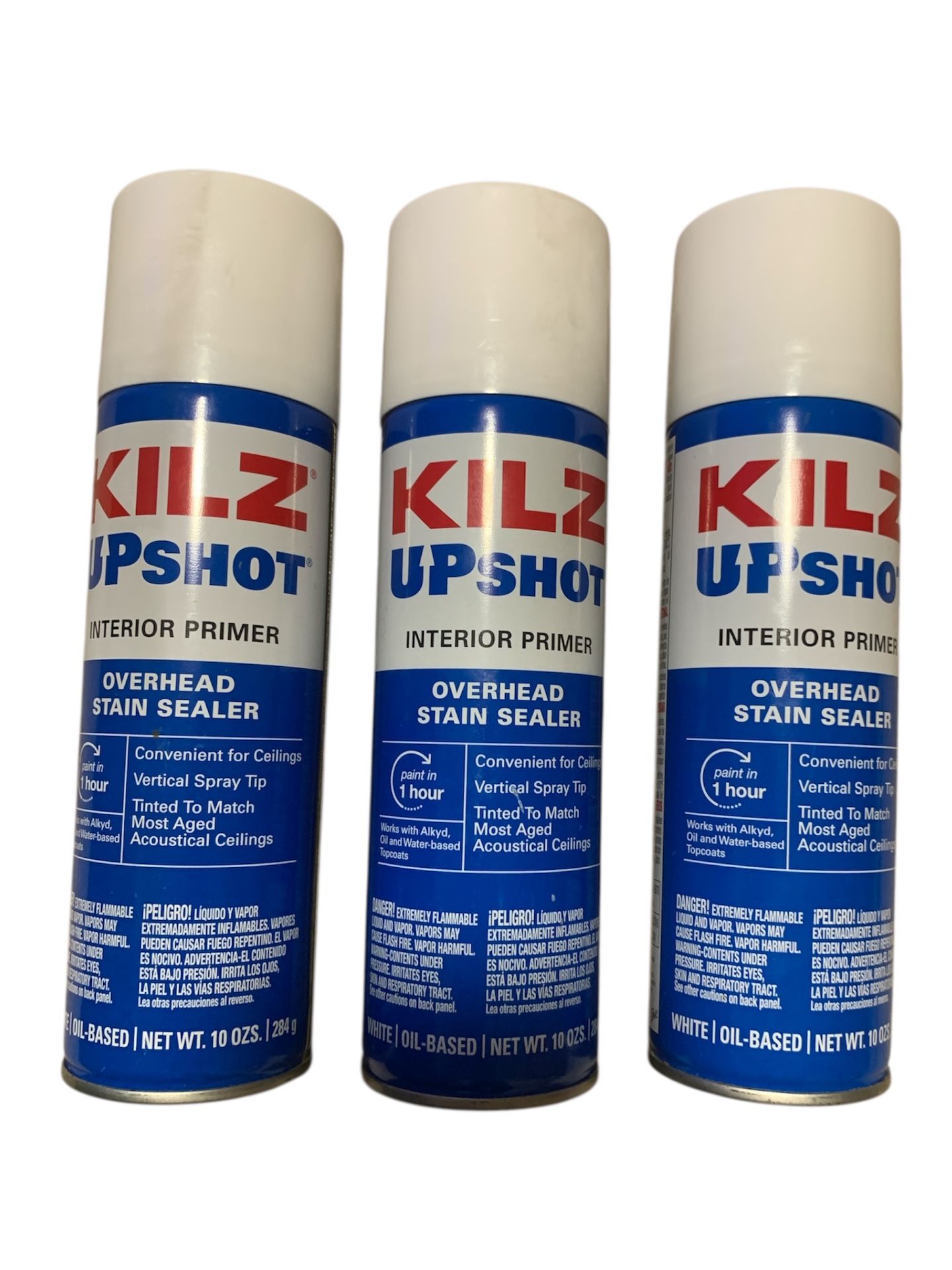 Lot Of 3 KILZ Upshot Interior Multi-purpose Oil-based Wall and Ceiling Primer ( 10-oz )