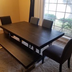 Dark Wood Dining Table