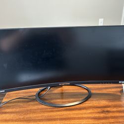 Sceptre 30inch Black Curved Monitor (Model B30) with LED Lights Built In Back