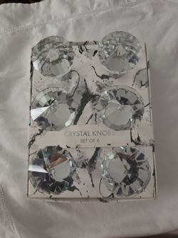 Crystal Knobs Set of 6