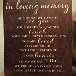 Wedding Memorial Table Sign