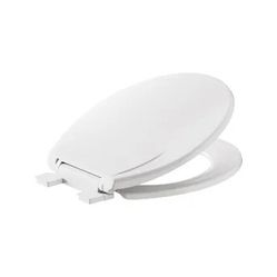 American Standard MightyTuff Plastic White Round Soft Close Toilet Seat