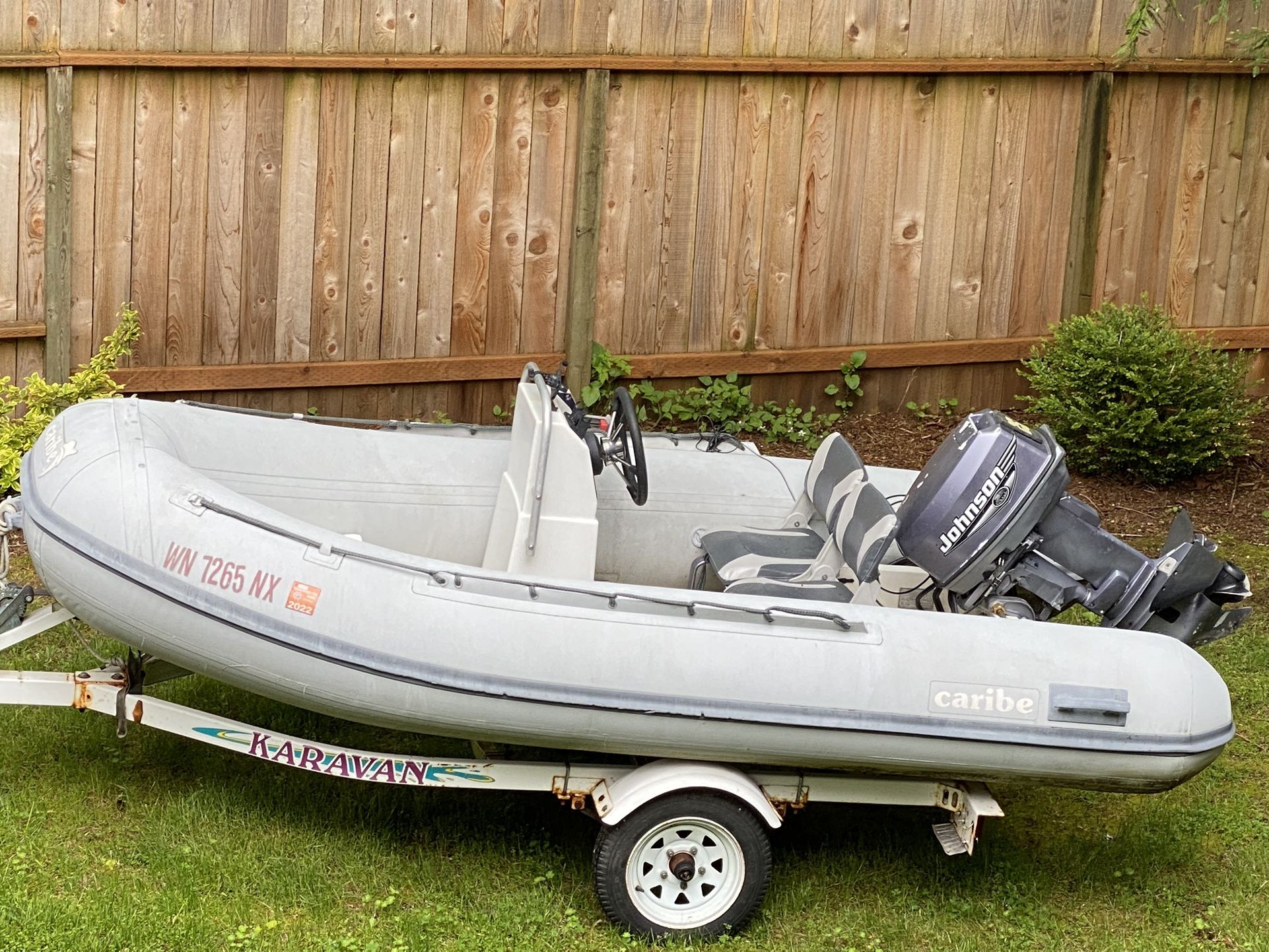 Caribe Dinghy and Trailer 